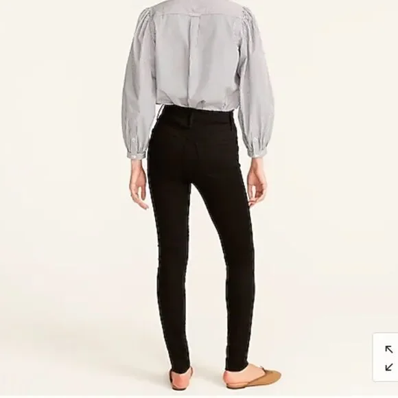 J. Crew 10" highest-rise toothpick jean in true black* - Picture 2 of 6